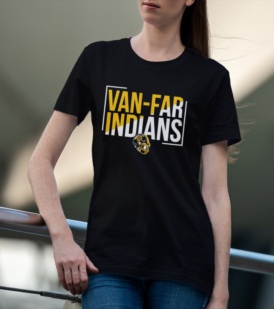 Van Far Indians Football Helmet Missouri T-Shirt