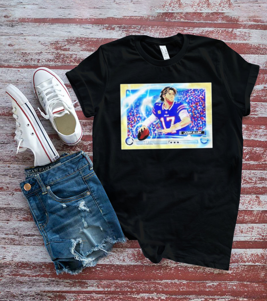 Josh Allen Buffalo Bills Anime NFL Football Quarterback 17 T-Shirt