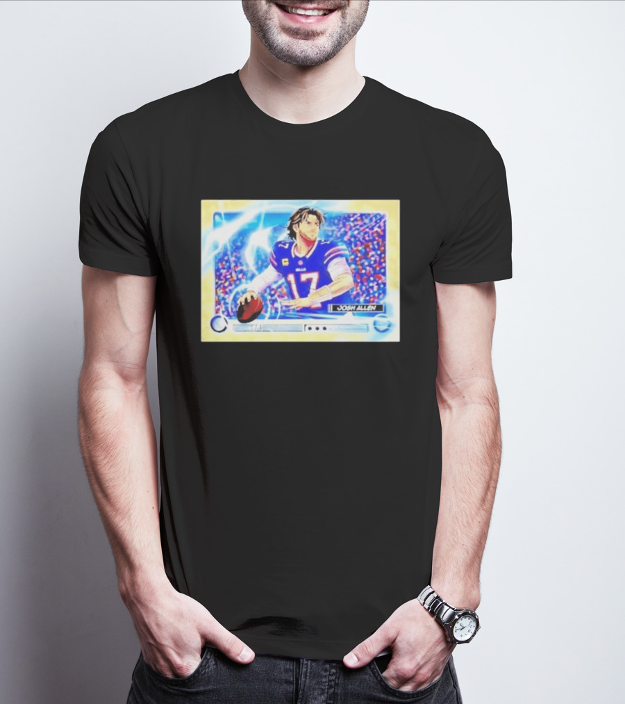 Josh Allen Buffalo Bills Anime NFL Football Quarterback 17 T-Shirt