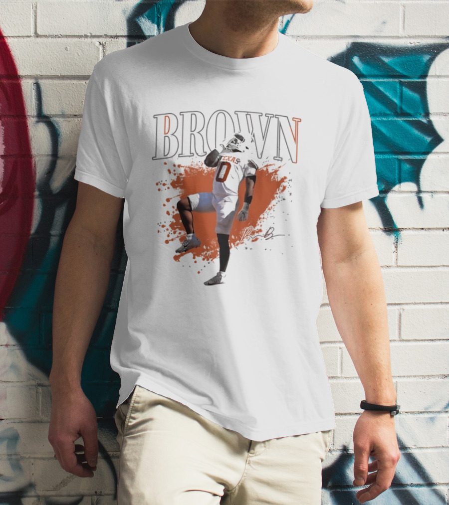 Jahleel Brown Texas Longhorns Number 0 Football Player T-Shirt