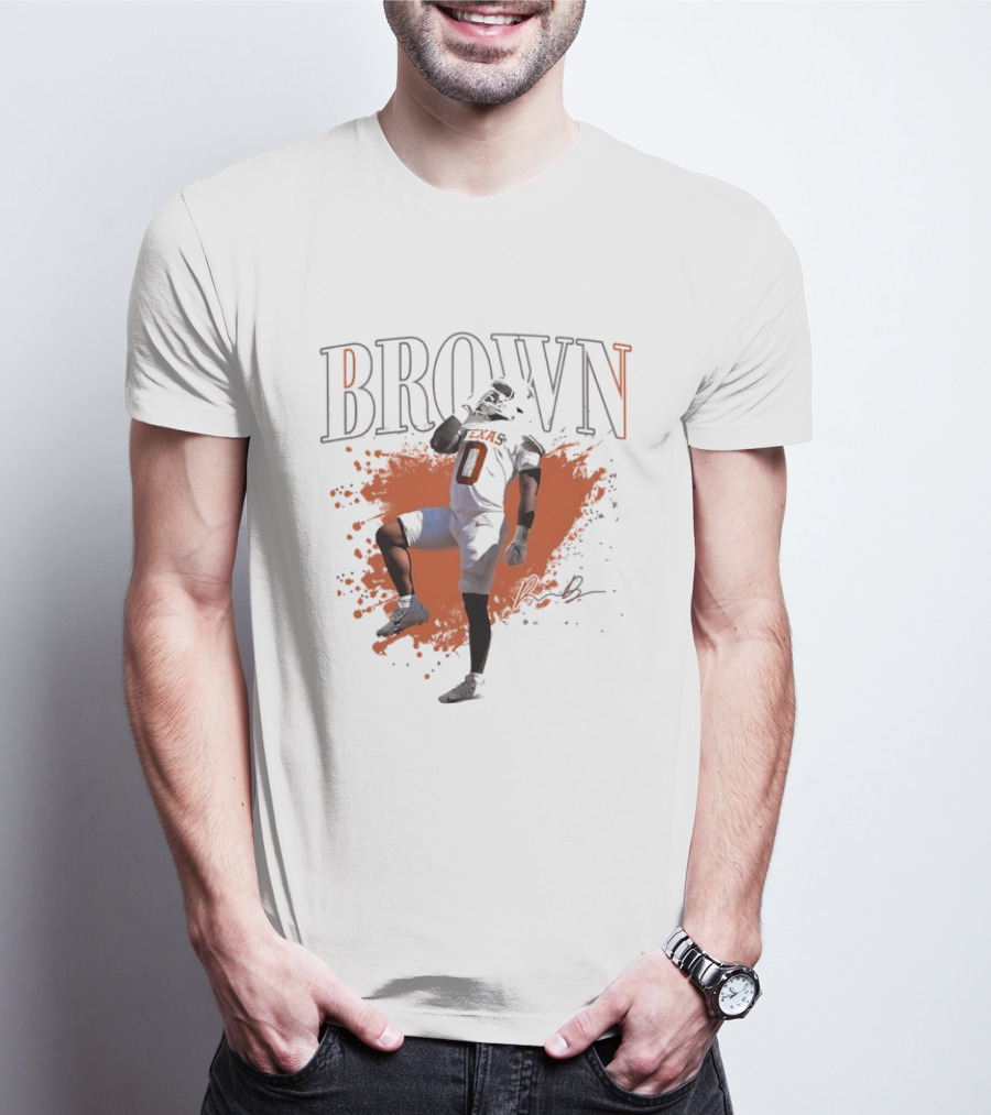 Jahleel Brown Texas Longhorns Number 0 Football Player T-Shirt