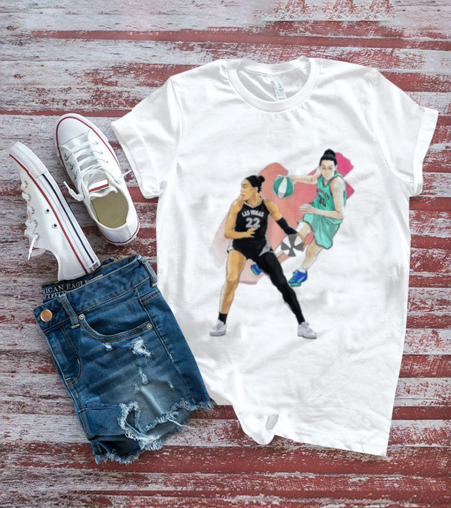 Las Vegas A'ja Wilson 22 And Brooklyn Breanna Stewart 30 T-Shirt