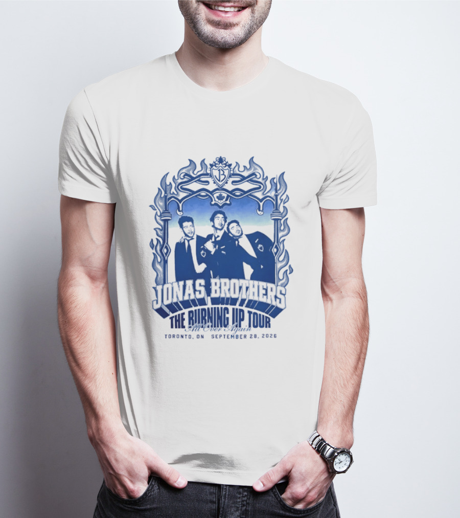 Jonas Brothers The Burning Up Tour All Over Again Toronto September 28 2026 T-Shirt
