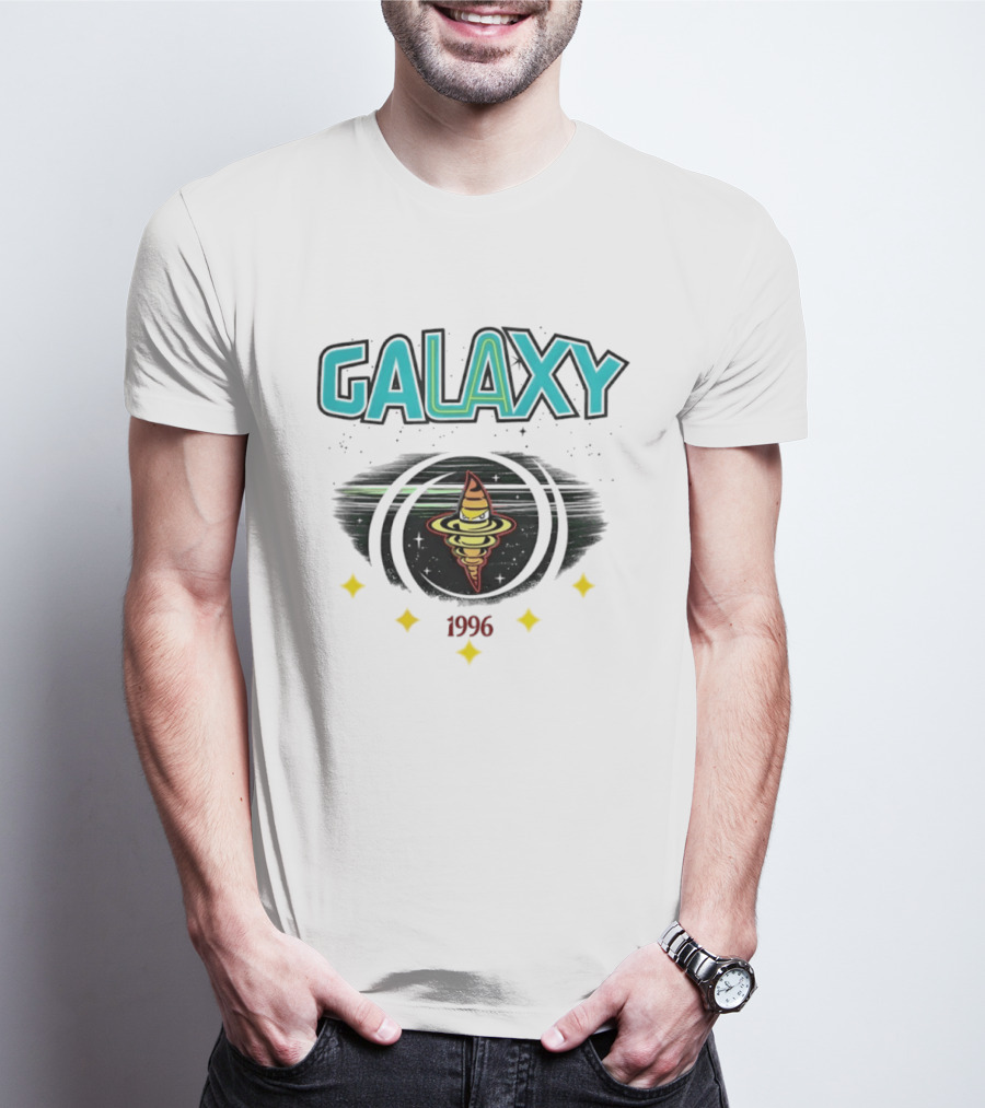 LA Galaxy M&N X Culture Kings Our LA Our Galaxy 1996 Planet Spiral T-Shirt