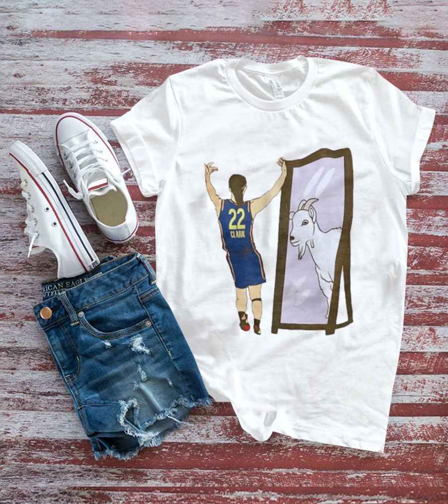 Caitlin Clark 22 Goat Indiana Fever Mirror T-Shirt