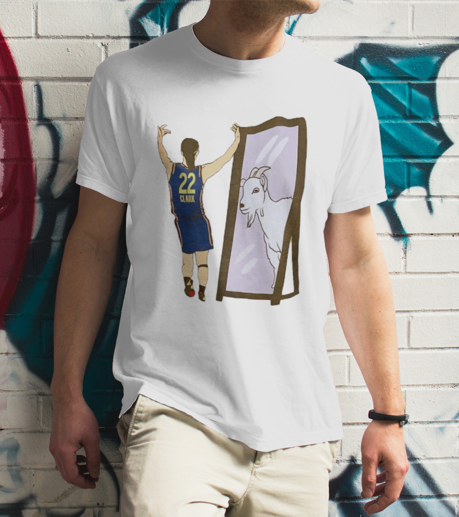Caitlin Clark 22 Goat Indiana Fever Mirror T-Shirt