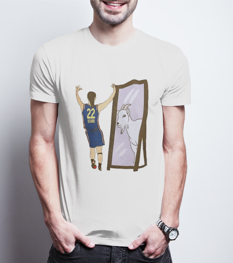 Caitlin Clark 22 Goat Indiana Fever Mirror T-Shirt