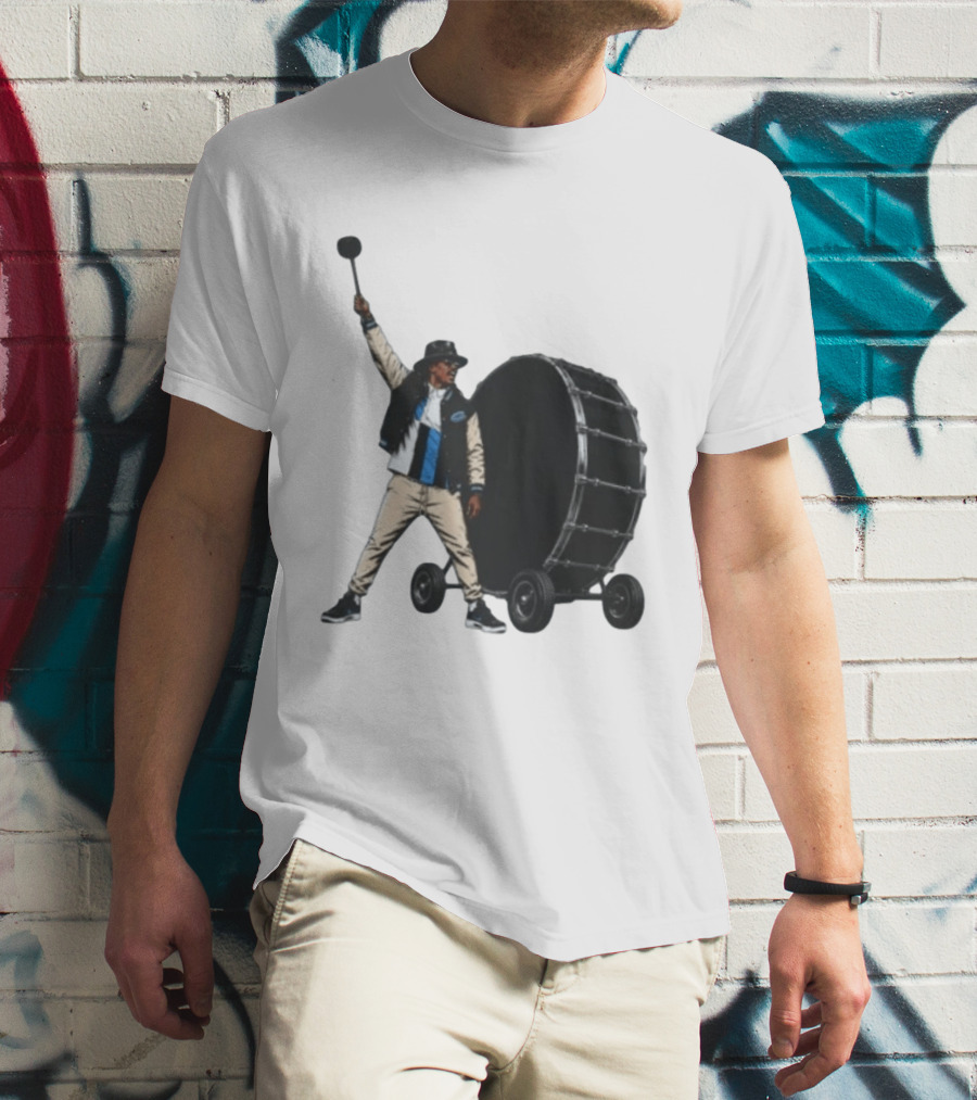 Carolina Panthers Football Culture Supporter With Drum T-Shirt