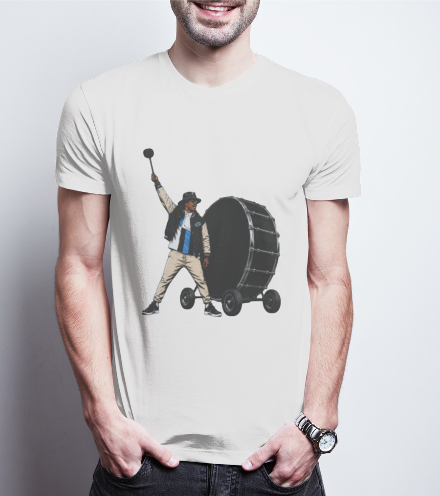 Carolina Panthers Football Culture Supporter With Drum T-Shirt