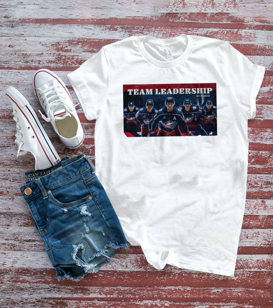 Columbus Blue Jackets NHL 2026 2027 Team Leadership October Alternate Captains T-Shirt