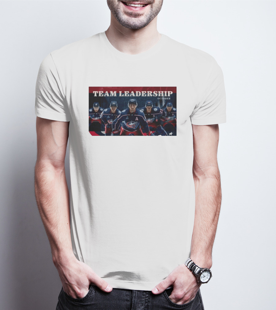 Columbus Blue Jackets NHL 2026 2027 Team Leadership October Alternate Captains T-Shirt