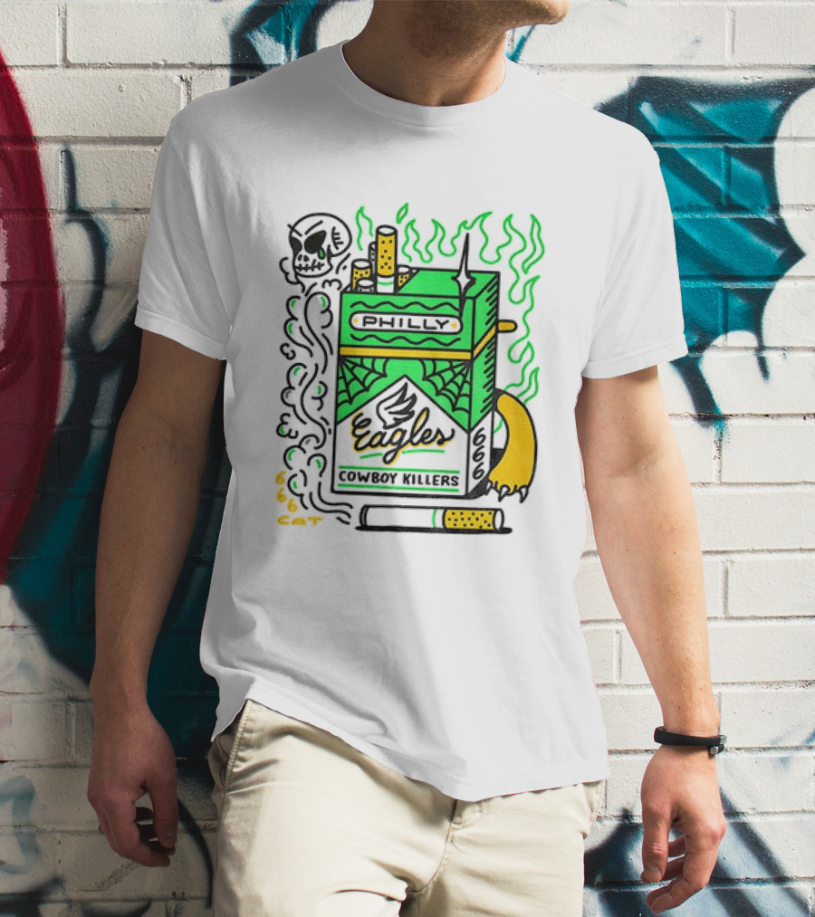 Philly Eagles Cowboy Killers 666 Cigarette Pack T-Shirt
