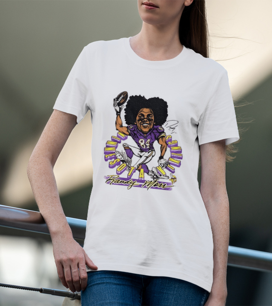 Minnesota Vikings Randy Moss Caricature Player 84 T-Shirt