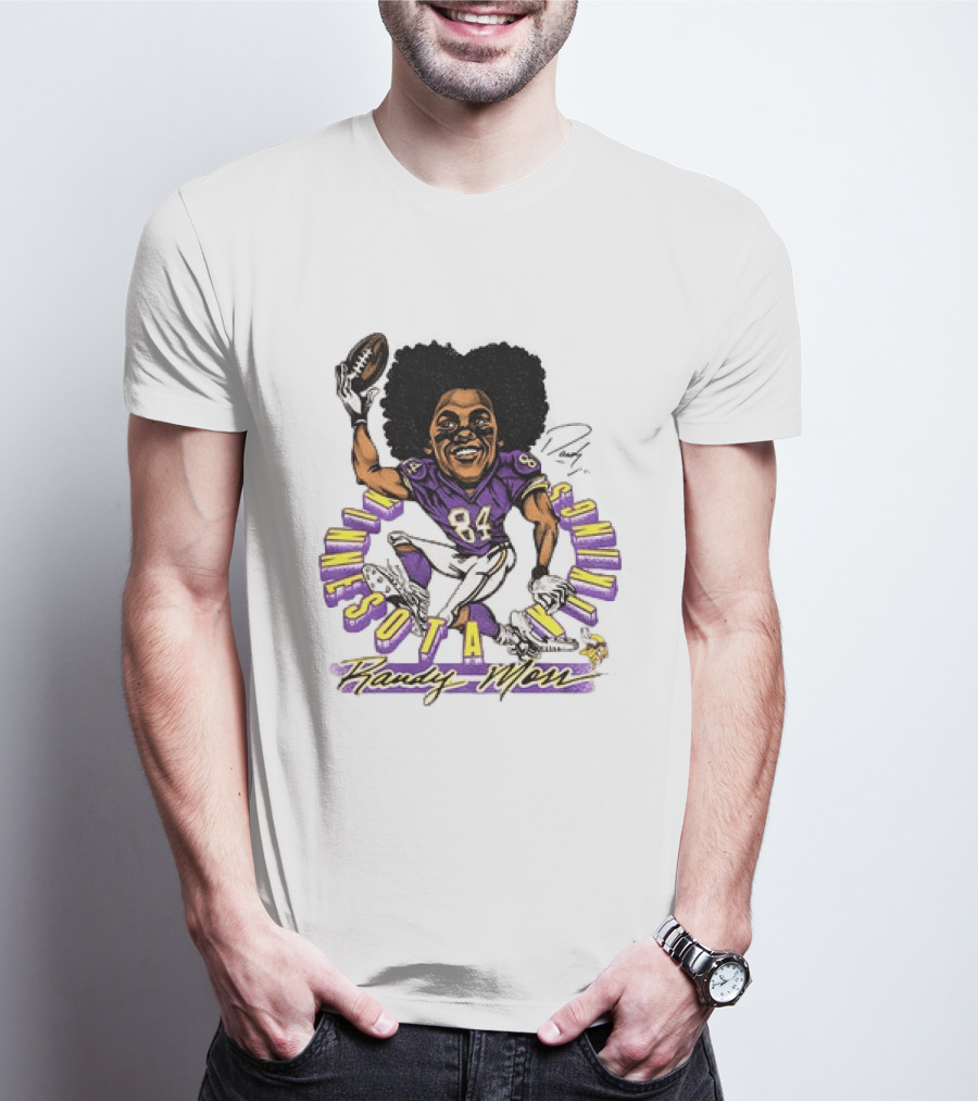 Minnesota Vikings Randy Moss Caricature Player 84 T-Shirt