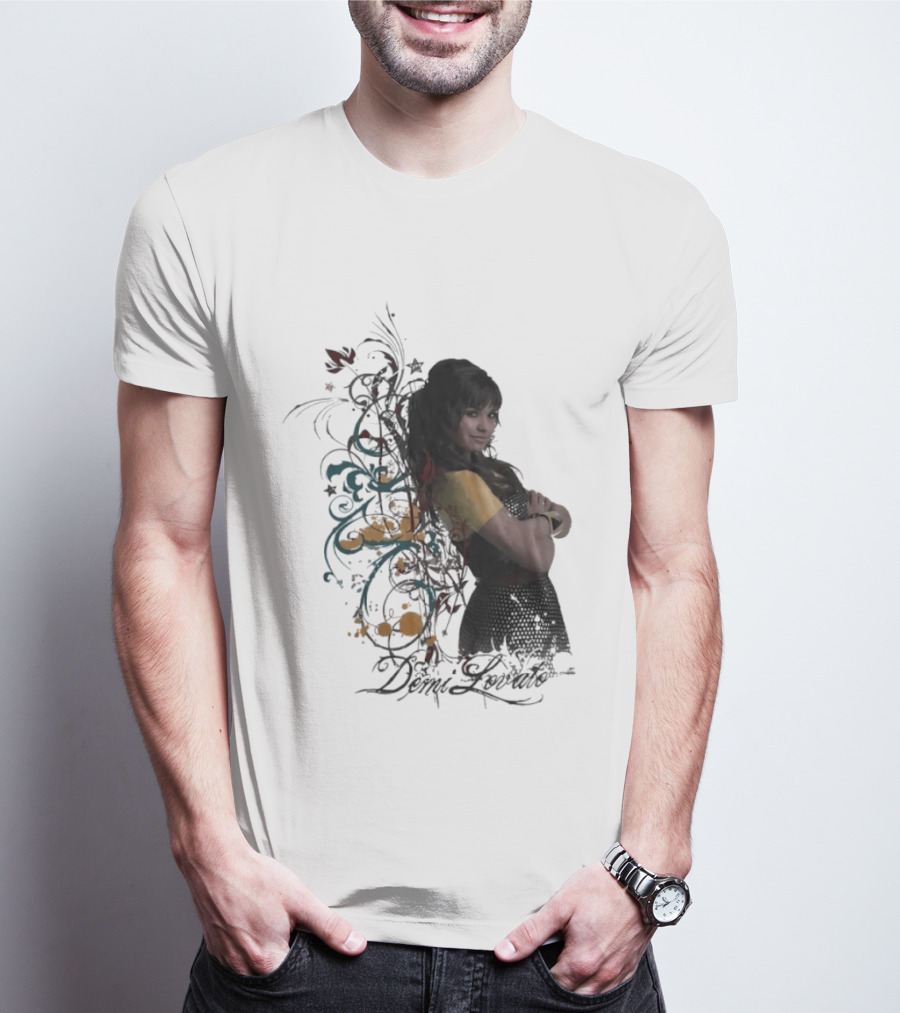 Demi Lovato Floral Music Artist Vibrant Pop Star T-Shirt
