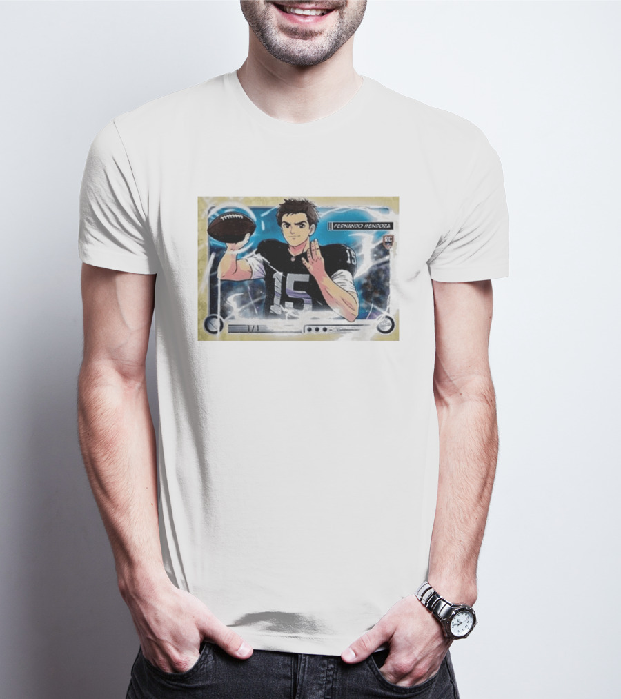 Fernando Mandoza Anime Football Trading Card Las Vegas RC Ultra Rare T-Shirt