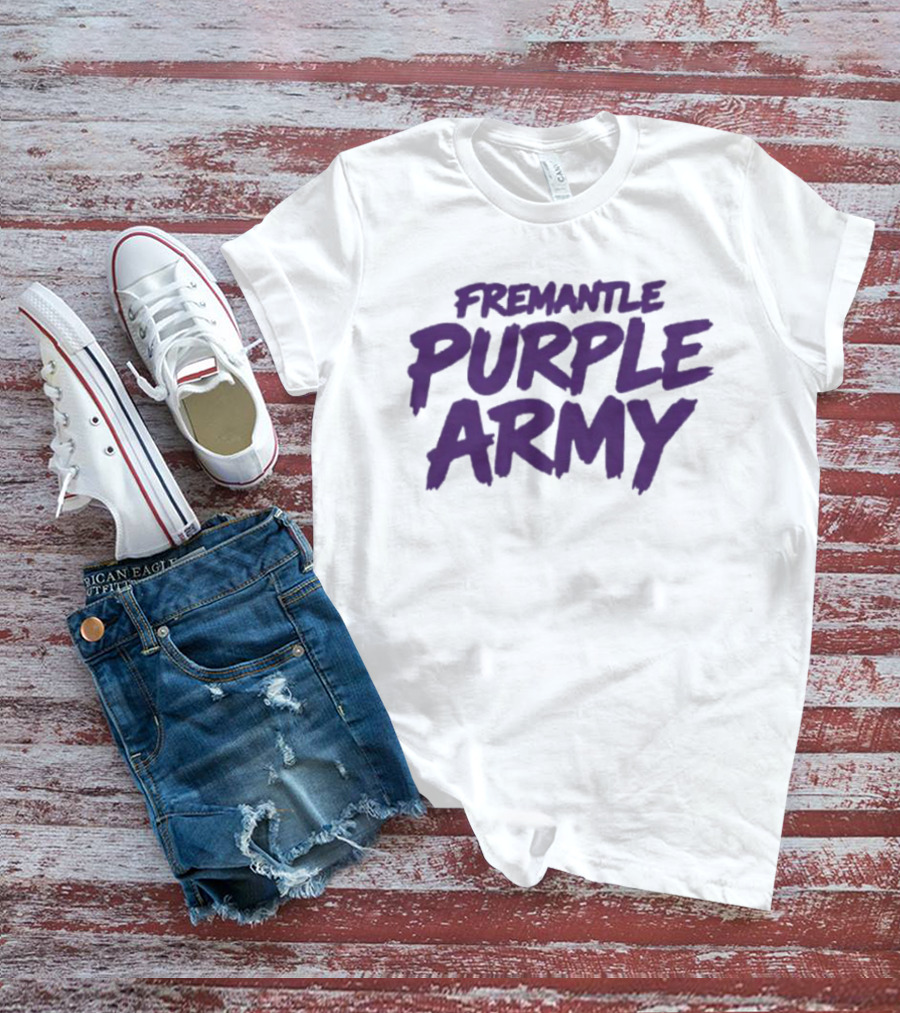 Fremantle Purple Army Supporters Fan Gear T-Shirt