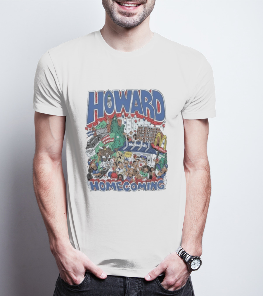 Howard Homecoming 2026 McHoward's Celebration Festivities Crowd Scene T-Shirt