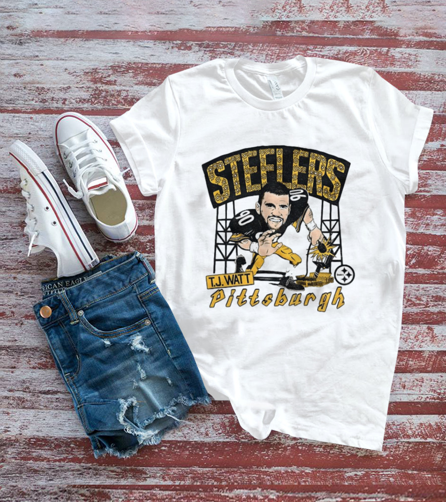 T.J. Watt Pittsburgh Steelers Player Caricature Steelers Pittsburgh T-Shirt