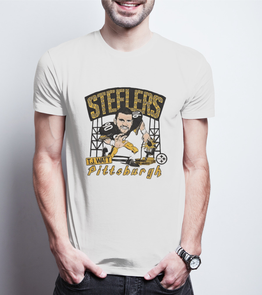 T.J. Watt Pittsburgh Steelers Player Caricature Steelers Pittsburgh T-Shirt