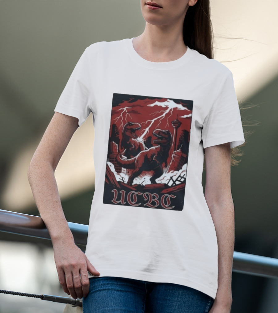 UCalgary UCBC Bhangra Rex Dinosaur City Destruction T-Shirt