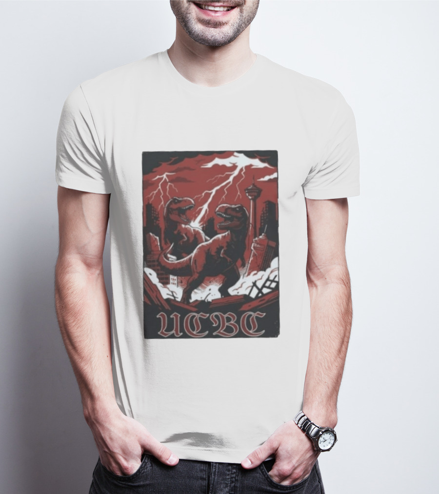 UCalgary UCBC Bhangra Rex Dinosaur City Destruction T-Shirt