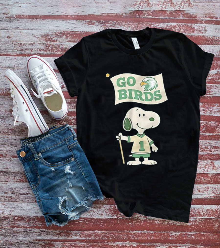 Snoopy Go Birds Philadelphia Eagles Team Spirit T-Shirt