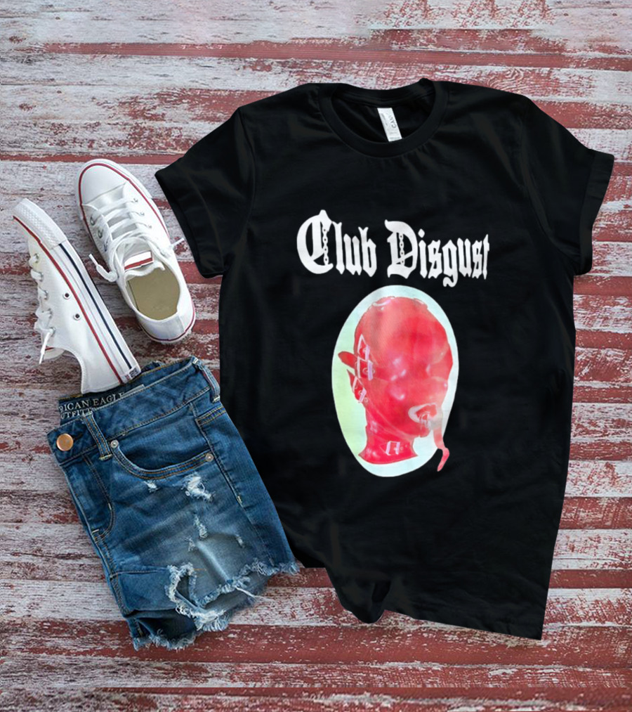 Club Disgust Red Mask Fetish Aesthetic Goth Fashion T-Shirt
