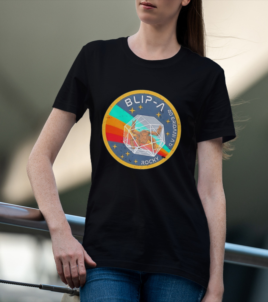 Blip A 40 Eridani A B Rocky Project Hail Mary Distressed Retro Astronaut T-Shirt