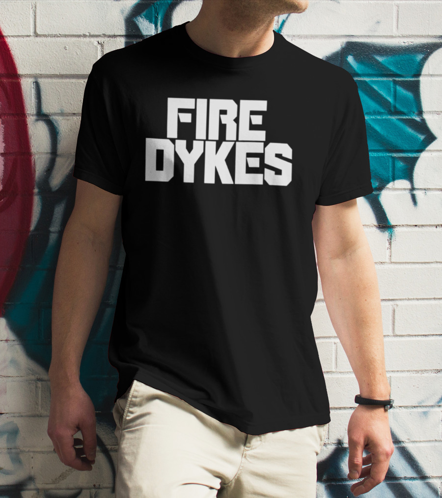 Lesbian Pride LGBTQ Queer Activism Fire Dykes T-Shirt