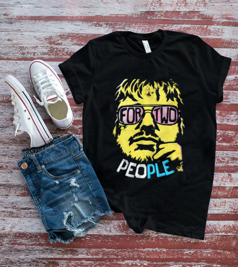 FOR TWO PEOPLE Man Wearing Sunglasses Chin Resting T-Shirt