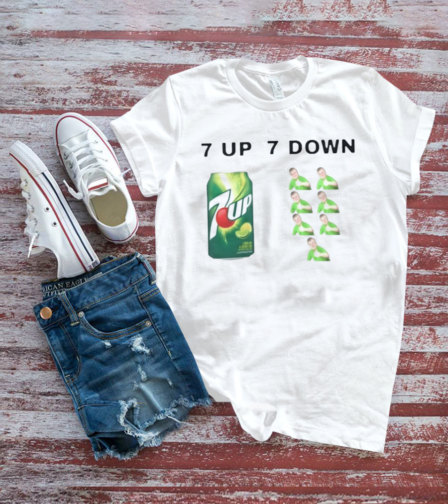 7 Up 7 Down Meme Soda Can With Seven Thumbs Up T-Shirt