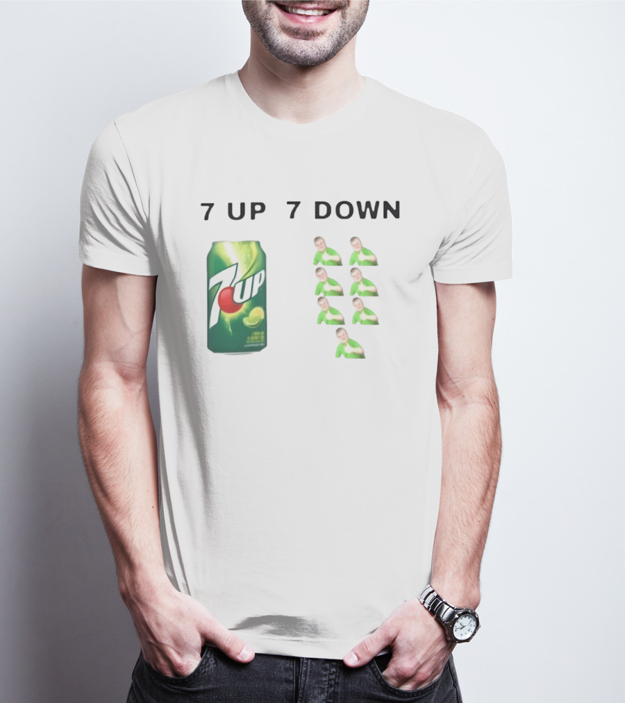 7 Up 7 Down Meme Soda Can With Seven Thumbs Up T-Shirt
