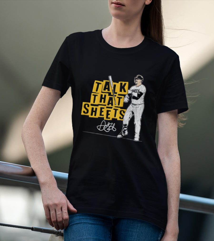 San Diego Padres Fernando Tatis Jr Talk That Sheets Baseball Player Batting Pose 23 T-Shirt