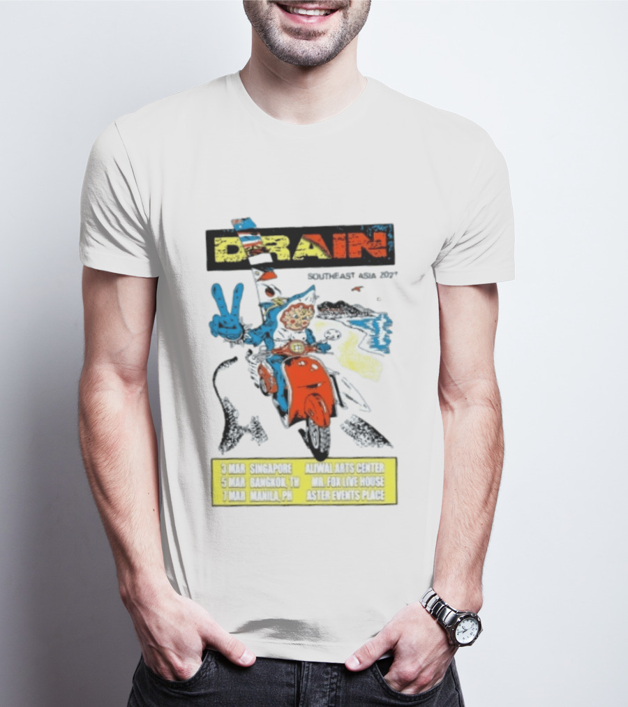 Drain Southeast Asia 2027 Tour Hardcore Singapore Bangkok Manila Dates Venues T-Shirt