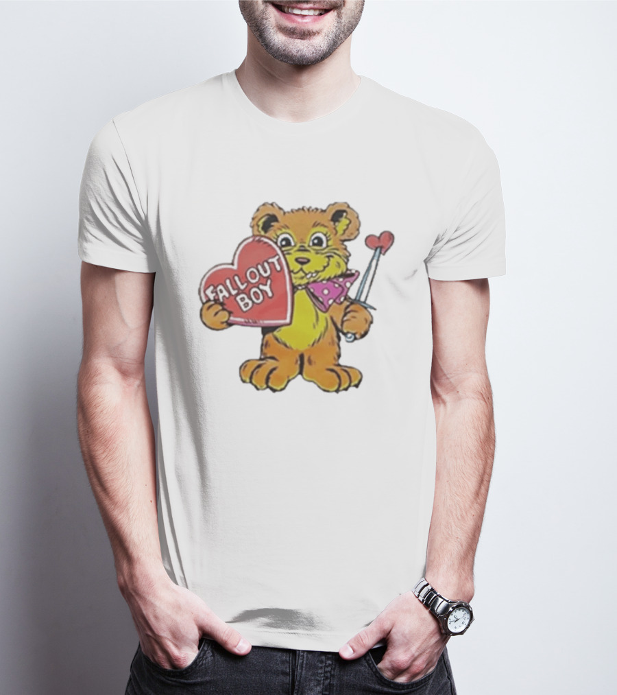Fallout Boy Every Lover's Got A Little Dagger In Their Hand Bear Holding Heart T-Shirt