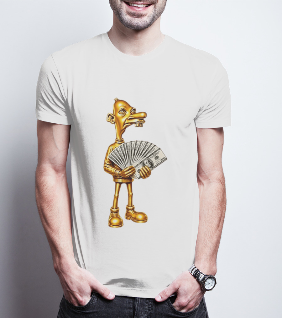 Greg Heffley Gold Money Meme With Cash Stack T-Shirt