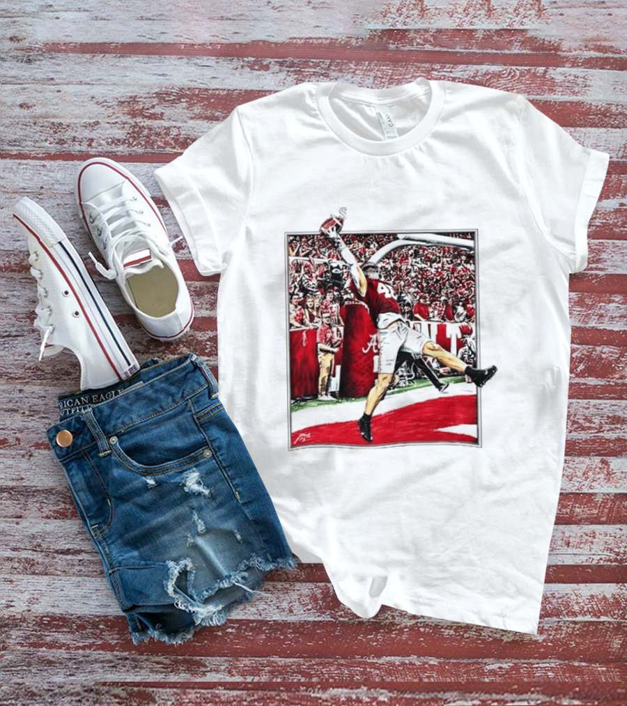 Josh Jacobs Alabama Football Touchdown Celebration T-Shirt