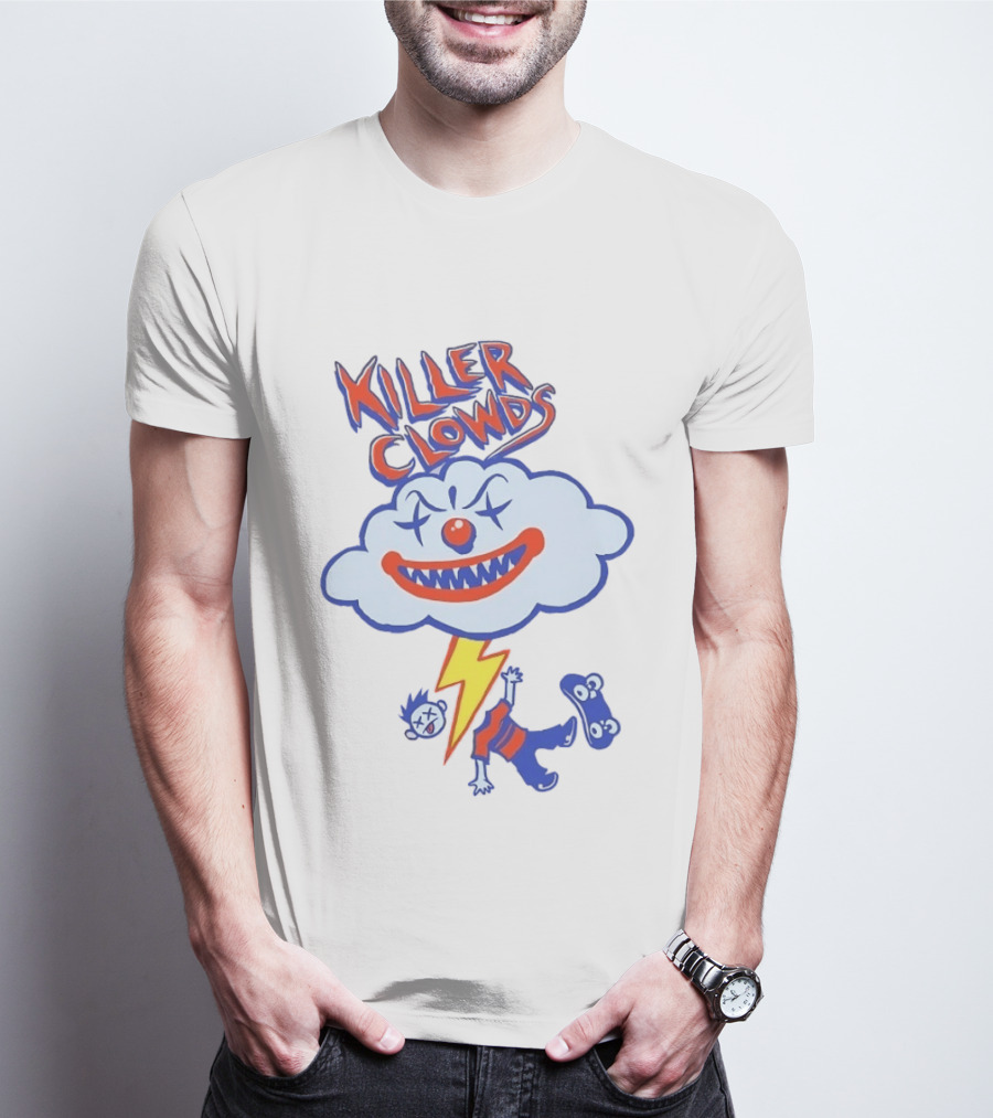 Killer Clowds Clown Cloud Lightning Skater T-Shirt
