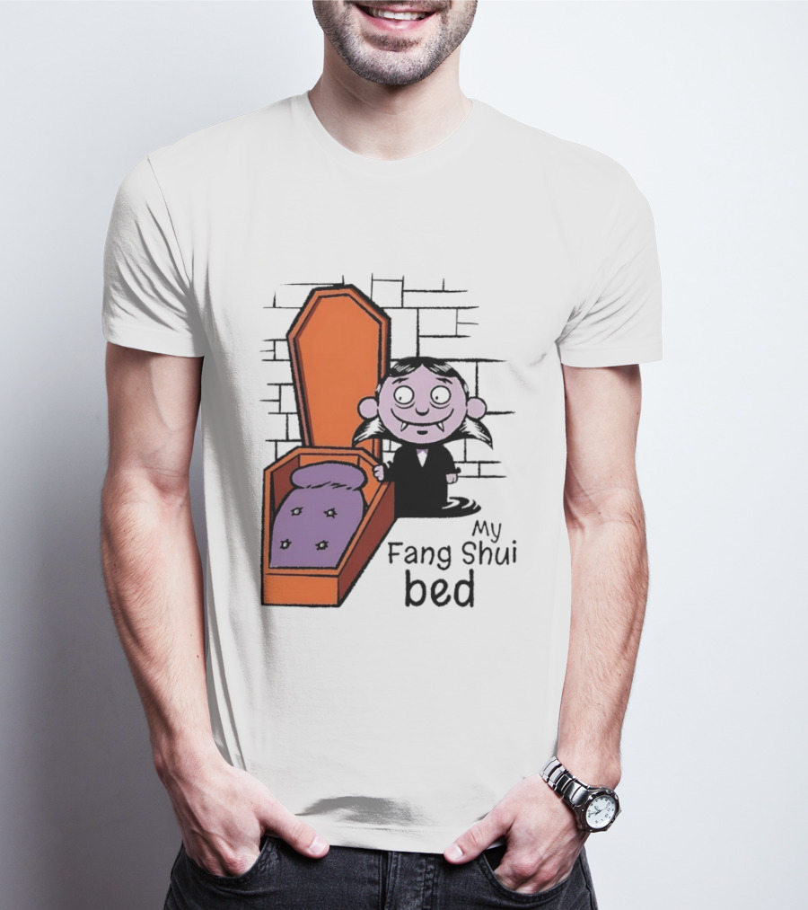 My Fang Shui Bed Vampire Coffin Pun Gothic T-Shirt