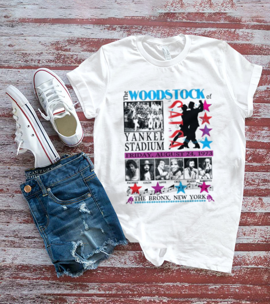 Woodstock Of Salsa Yankee Stadium August 24 1973 Pacheco Colón Lavoe Cruz Blades Barretto Bronx New York T-Shirt