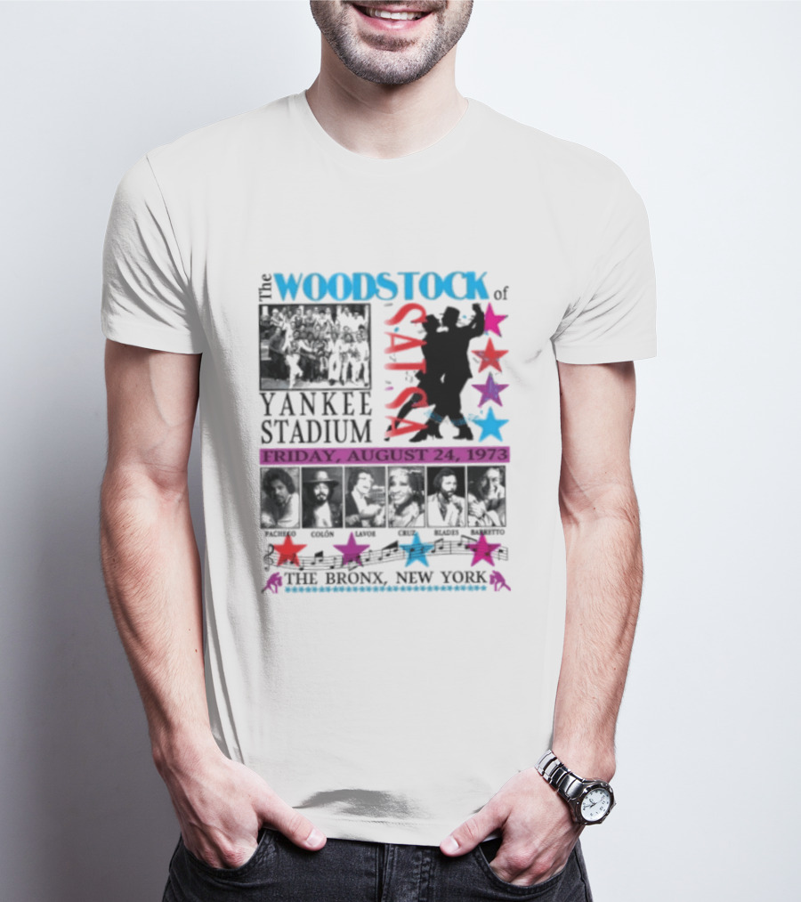 Woodstock Of Salsa Yankee Stadium August 24 1973 Pacheco Colón Lavoe Cruz Blades Barretto Bronx New York T-Shirt
