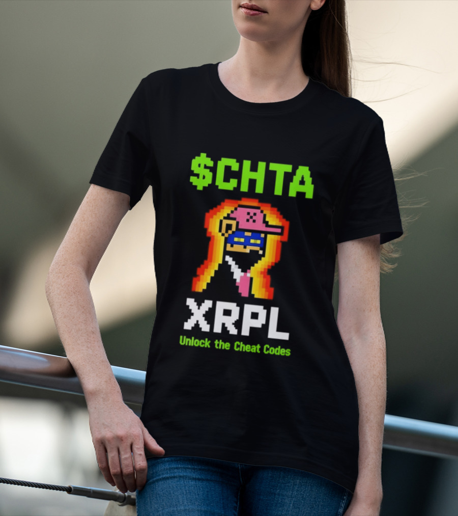 $CHTA XRPL Unlock The Cheat Codes Pixel Art Gamer Crypto T-Shirt