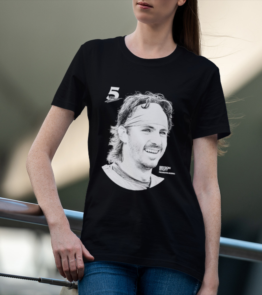 Philadelphia Baseball Bryson Stott 5 Halftone T-Shirt