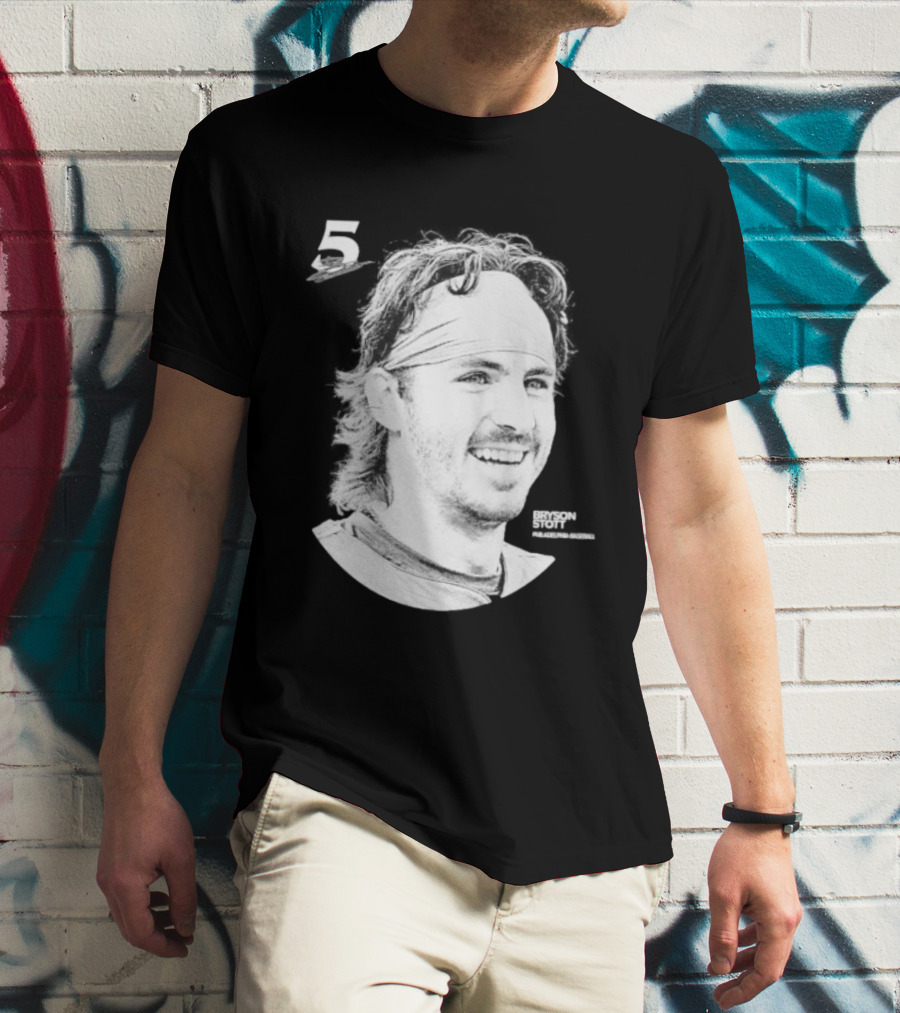 Philadelphia Baseball Bryson Stott 5 Halftone T-Shirt