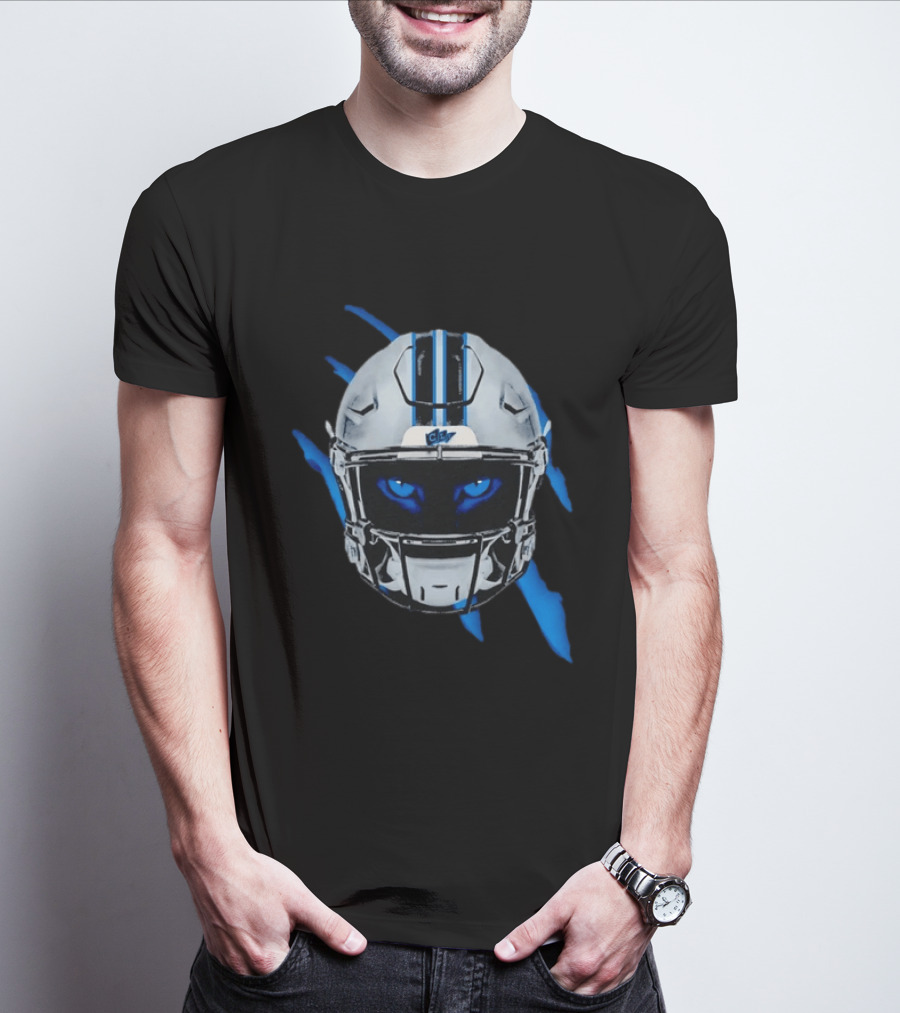 Carolina Panthers CLT Blue Eyes Helmet Football T-Shirt