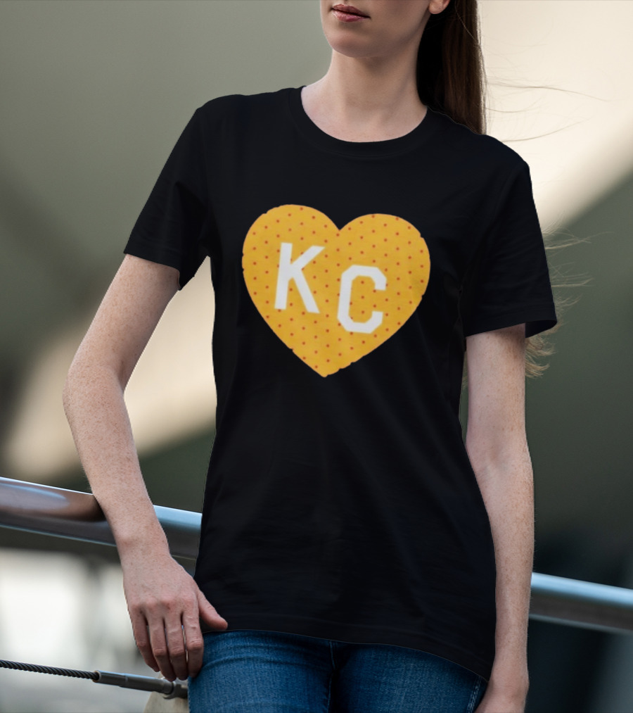 Kansas City Chiefs KC Heart Polka Dot Fan T-Shirt