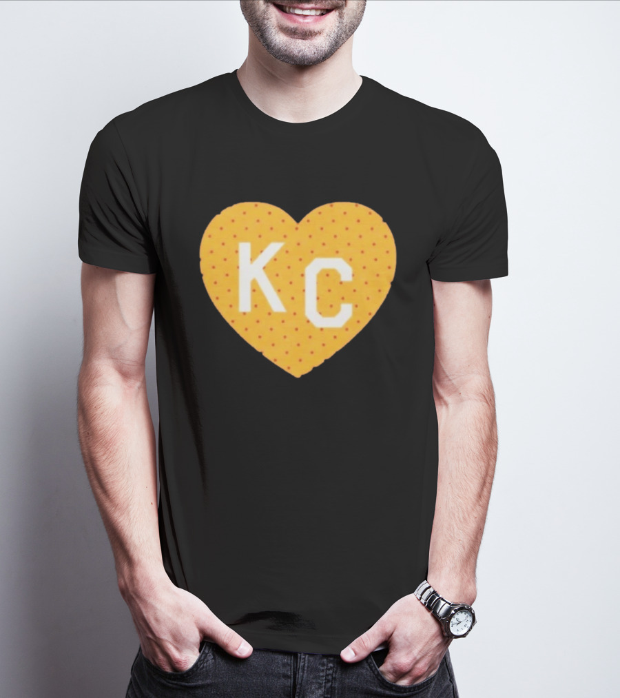 Kansas City Chiefs KC Heart Polka Dot Fan T-Shirt