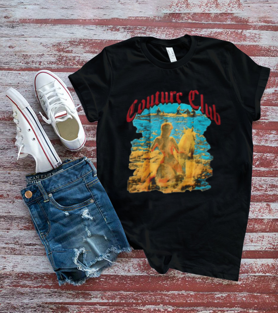 Couture Club Woman Riding Horse Scenic Painting T-Shirt