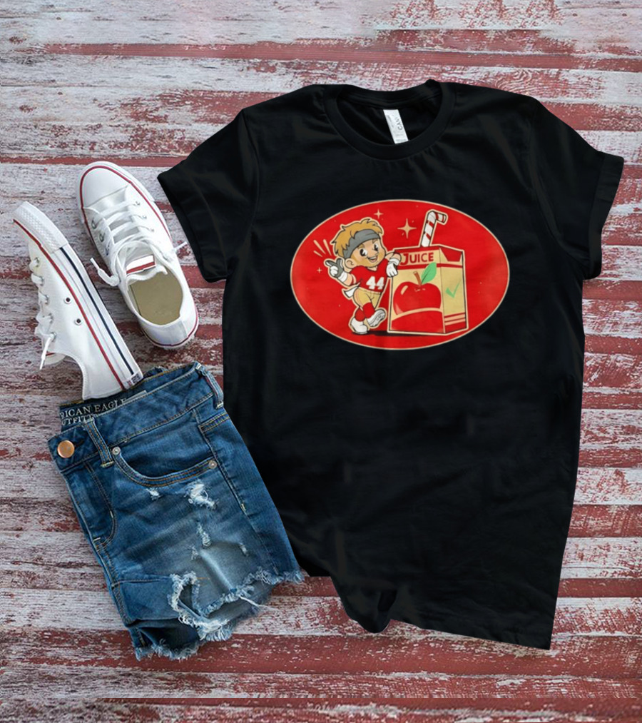 San Francisco 49ers Kyle Juszczyk Juice Box Cartoon 44 Football Player T-Shirt